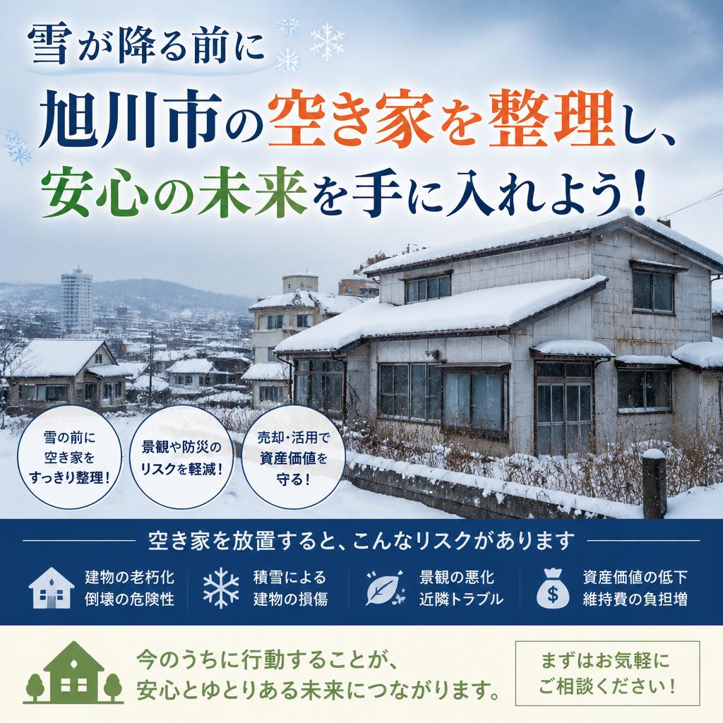 雪が降る前に旭川市の空き家を整理し、安心の未来を手に入れよう！