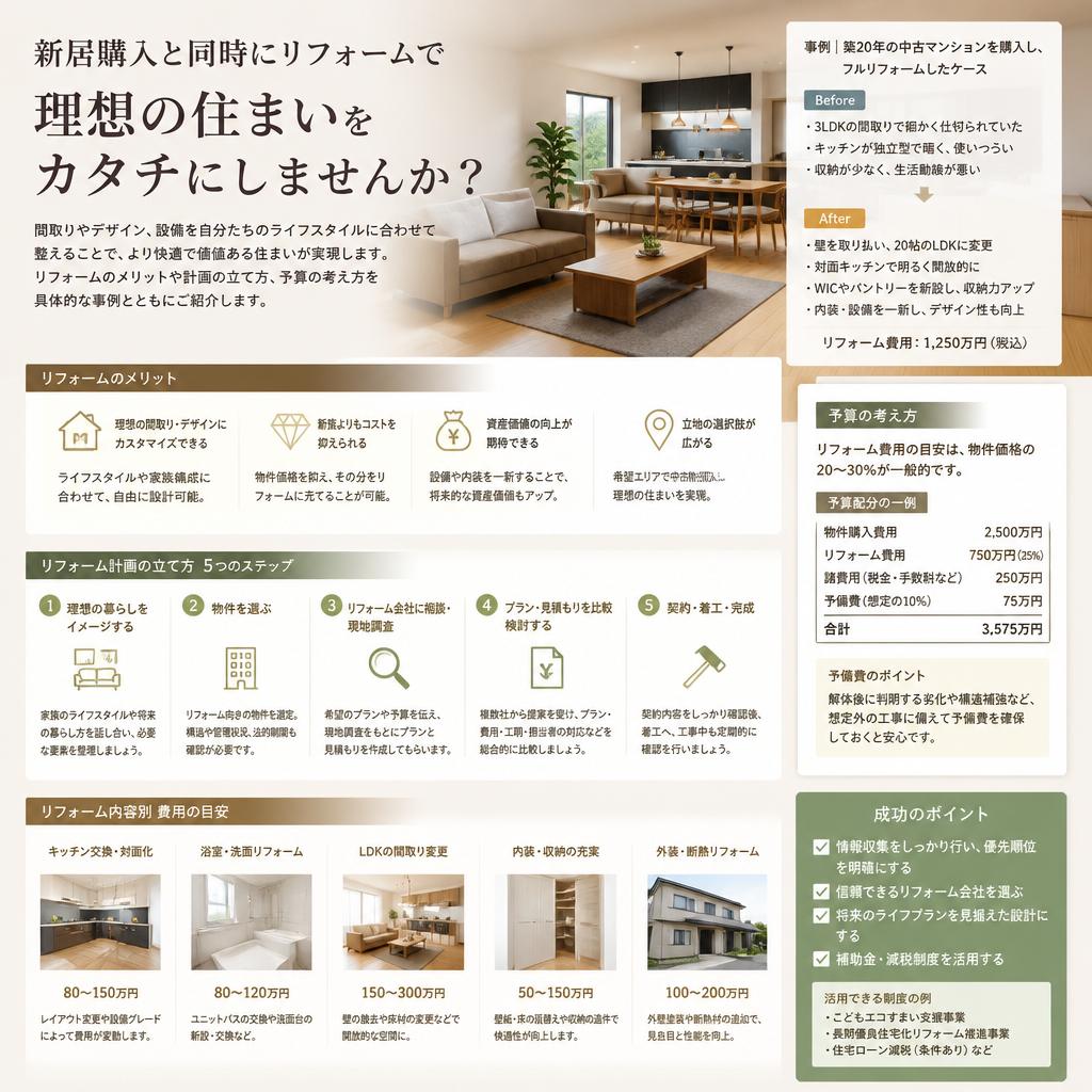 リフォームで新しい住まいをカスタマイズ
