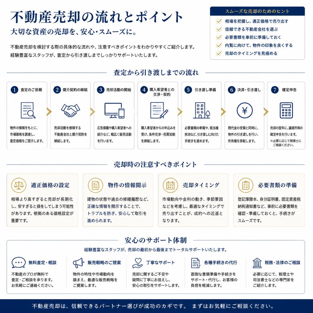 不動産売却の流れとポイント
