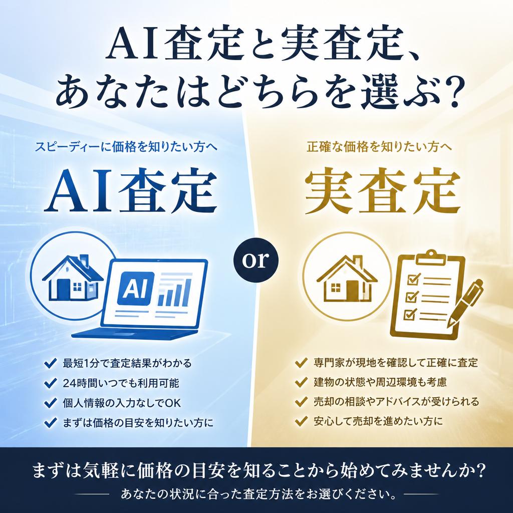 AI査定と実査定、本気で売却したいなら実査定にすべき理由とは。