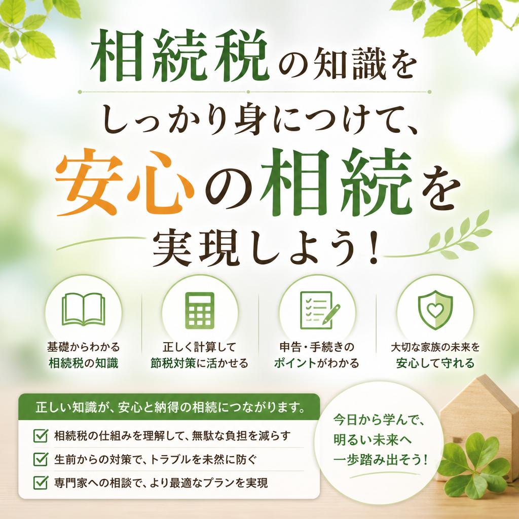 相続税の知識をしっかり身につけて、安心の相続を実現しよう！