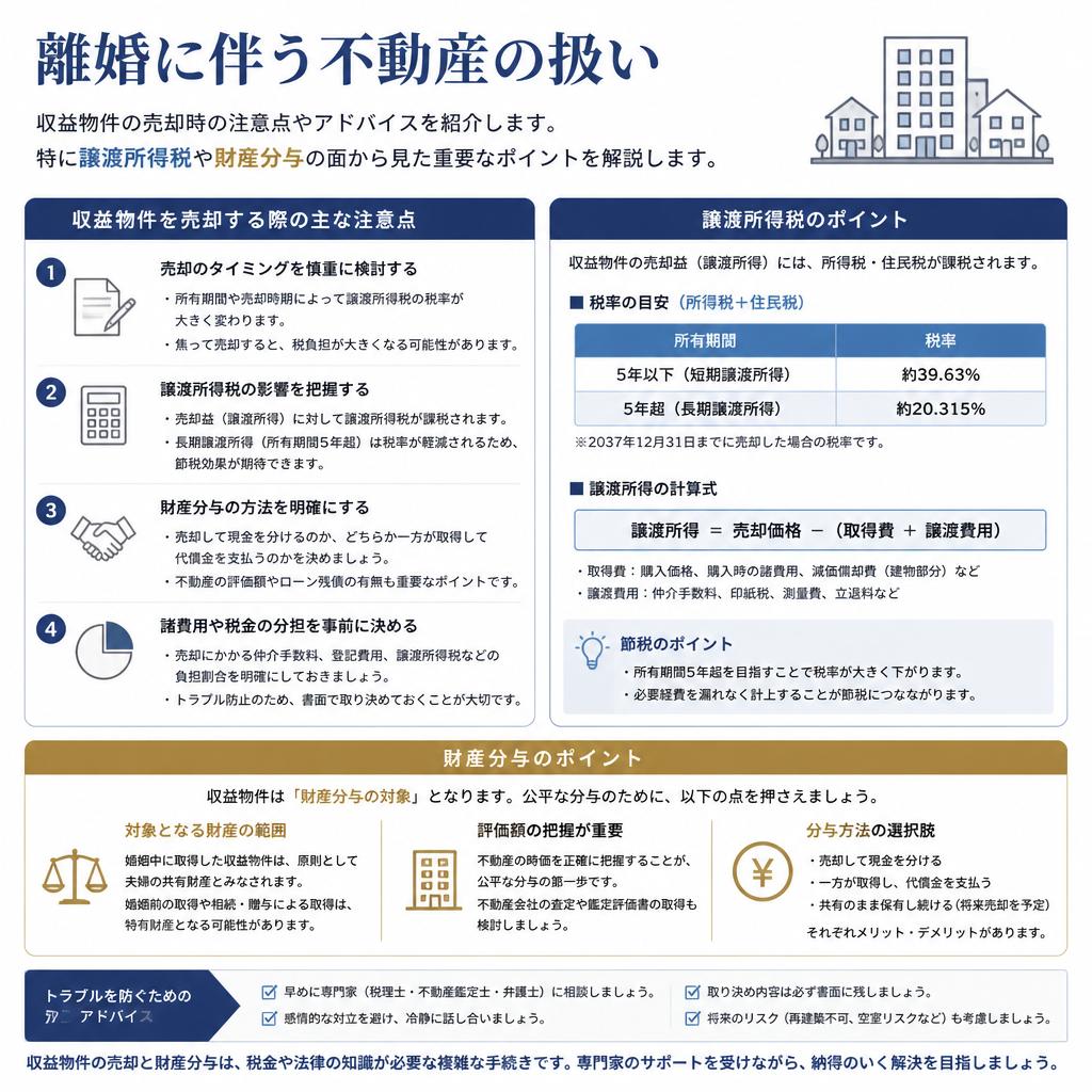 離婚時における収益物件の売却