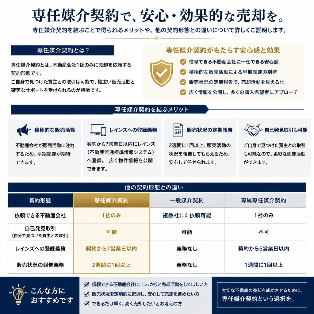 専任媒介契約のメリット