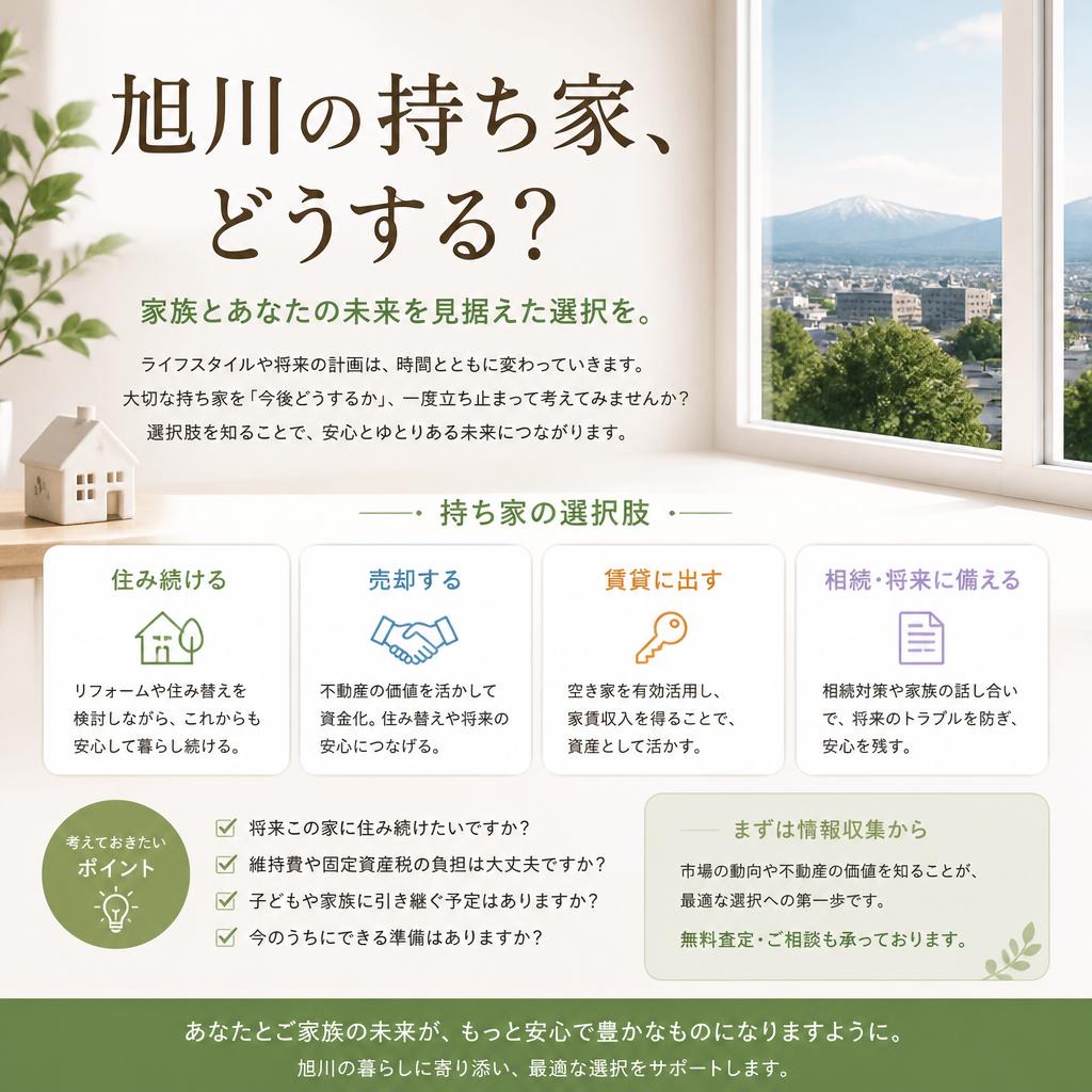旭川の持ち家を残して「単身赴任」か、売却して「家族帯同」か？費用シミュレーション