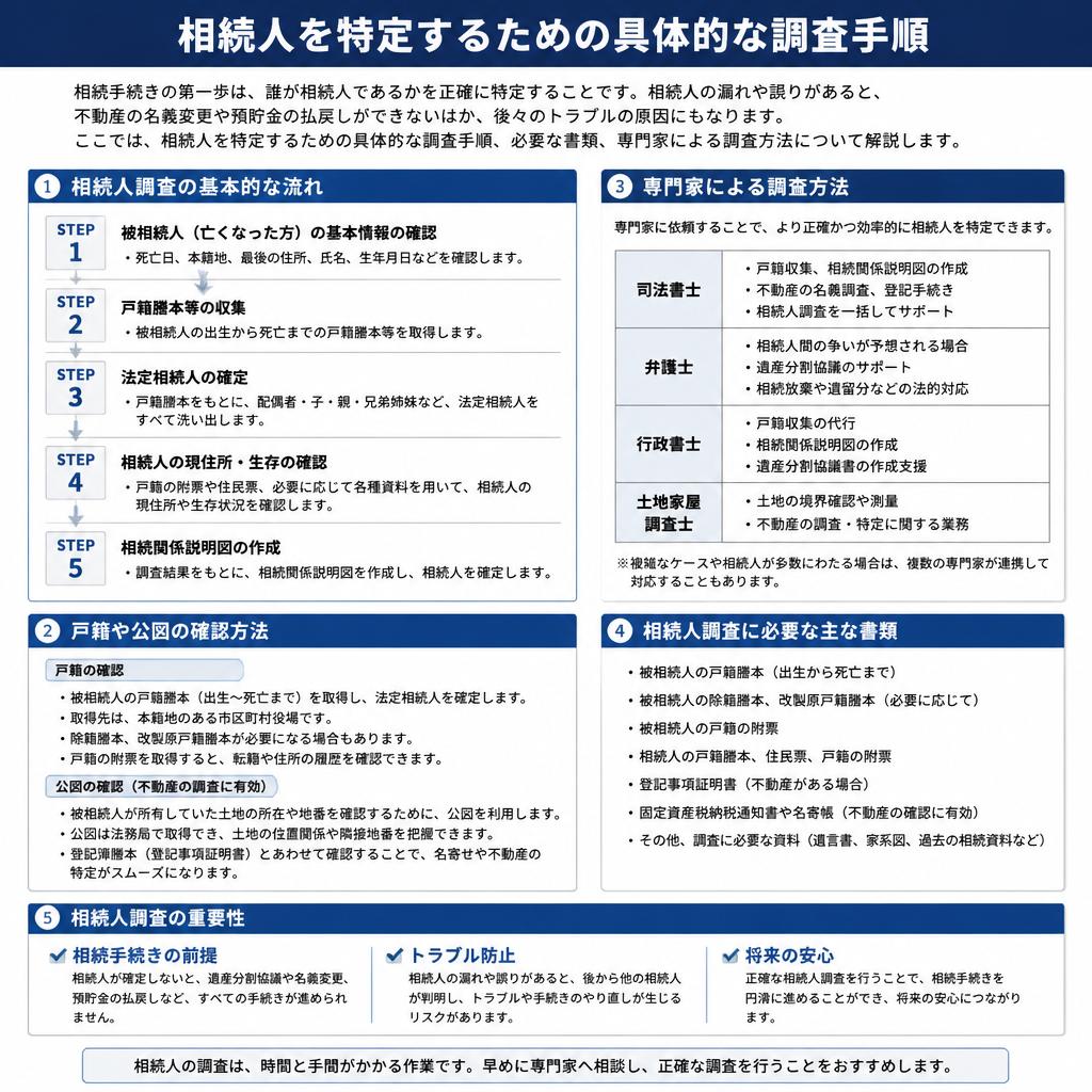 相続人調査のステップ