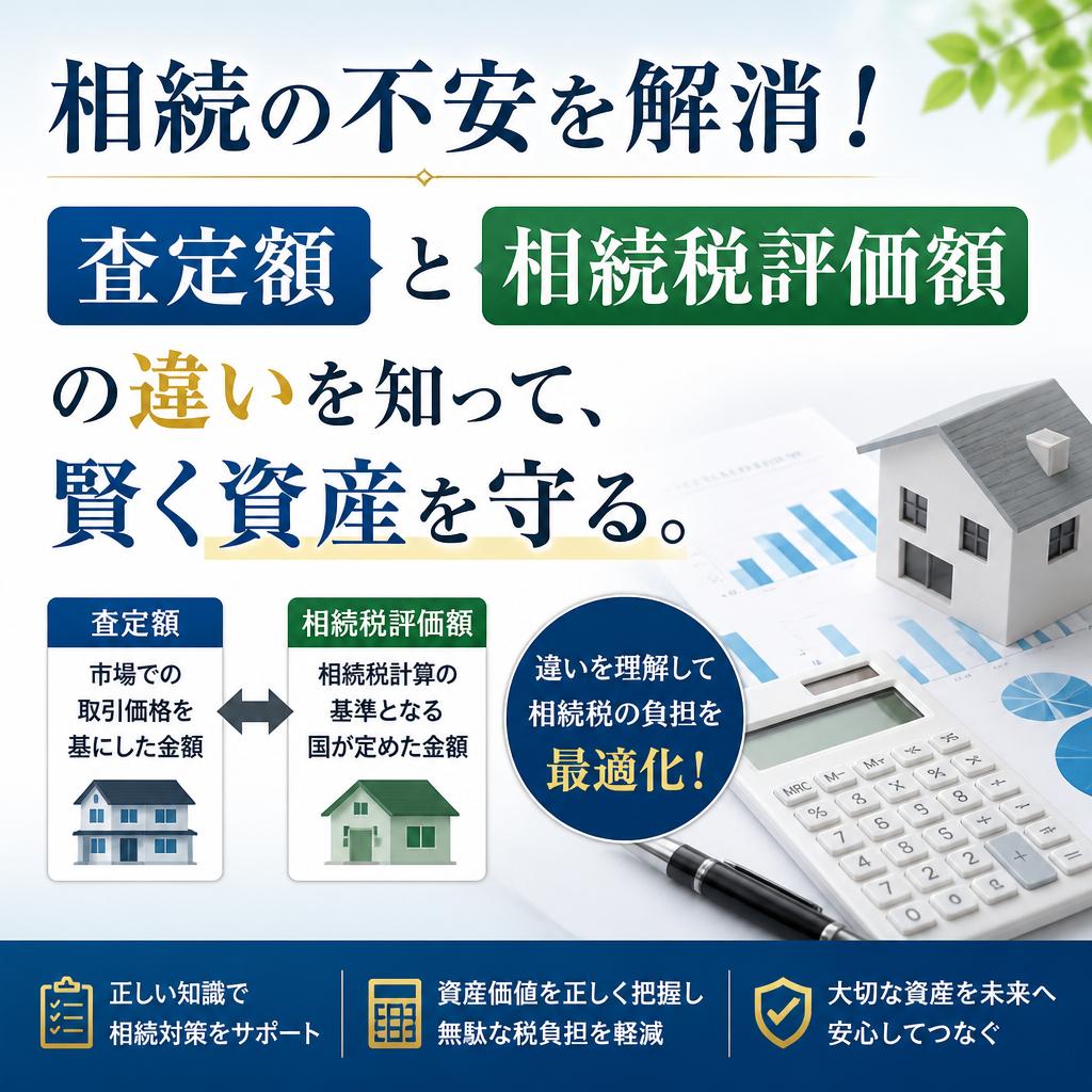 相続の不安を解消！査定額と相続税評価額の違いを知って、賢く資産を守る。