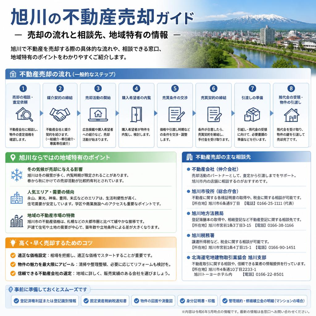 旭川での不動産売却の流れ