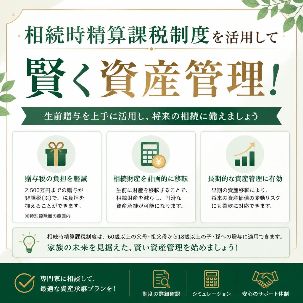 相続時精算課税制度を活用して賢く資産管理！