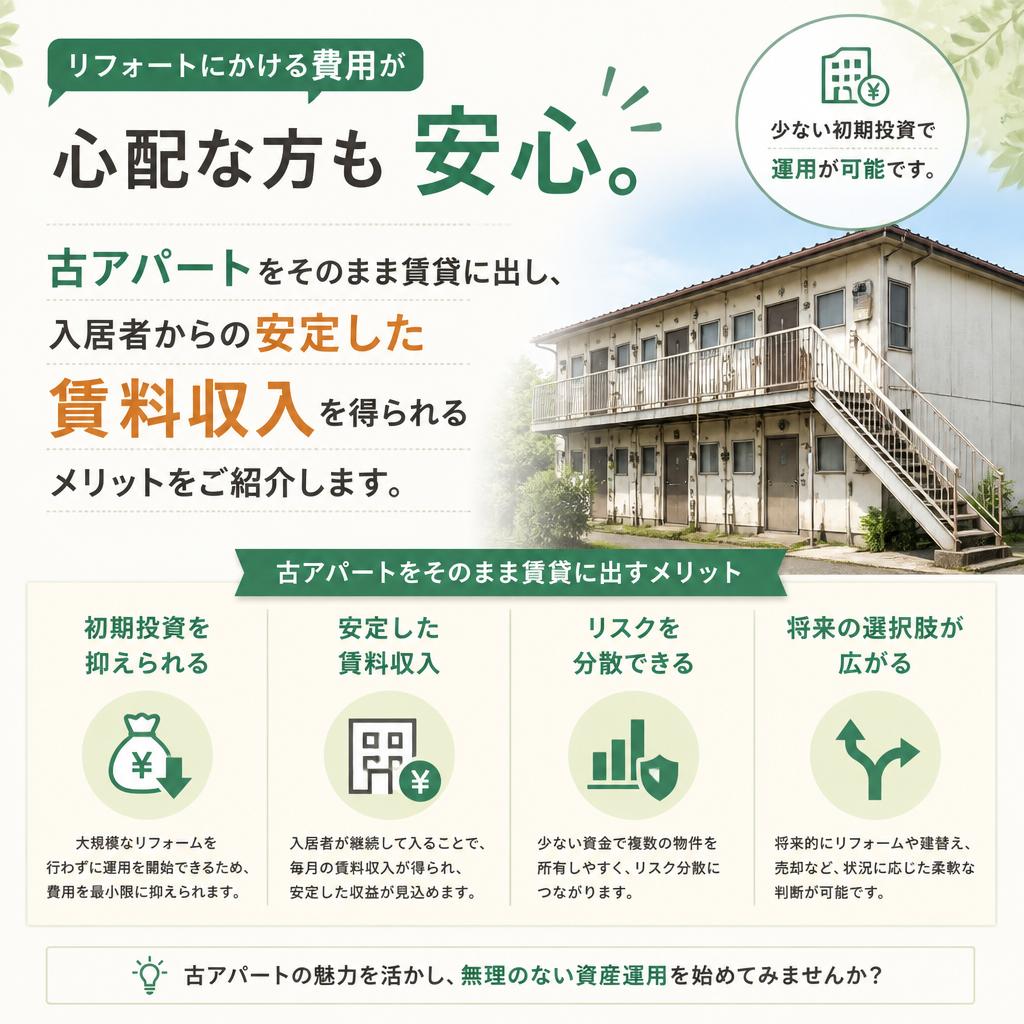 リフォーム不要！そのまま賃貸管理