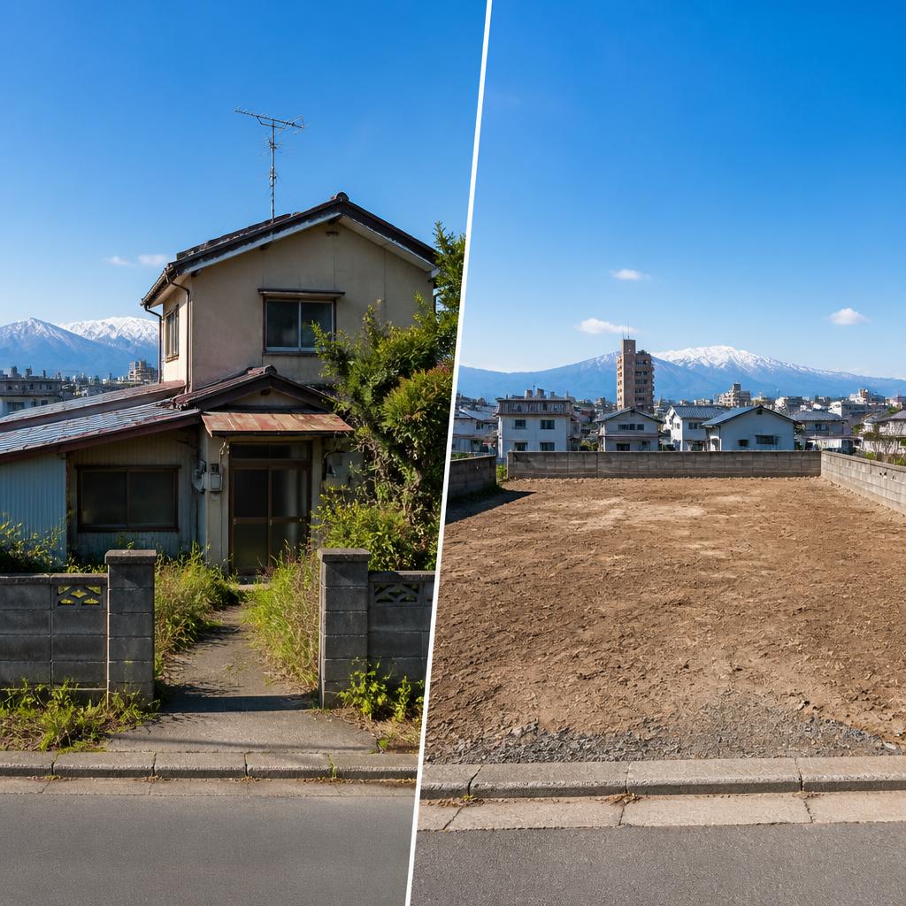 【旭川】古家付き買取 vs 更地渡し！解体費用と手取り額を比較｜IEKURAS